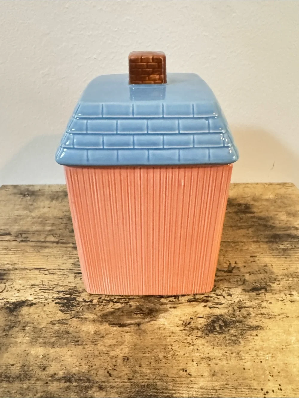 Cottage House Canister Set | Sugar & Tea | Pink & Blue